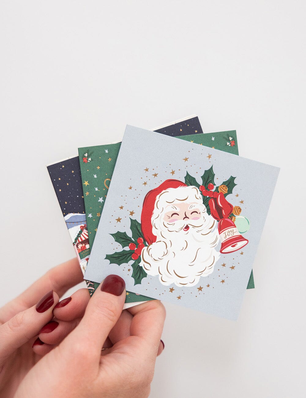 Jingle Bells Santa Square Card