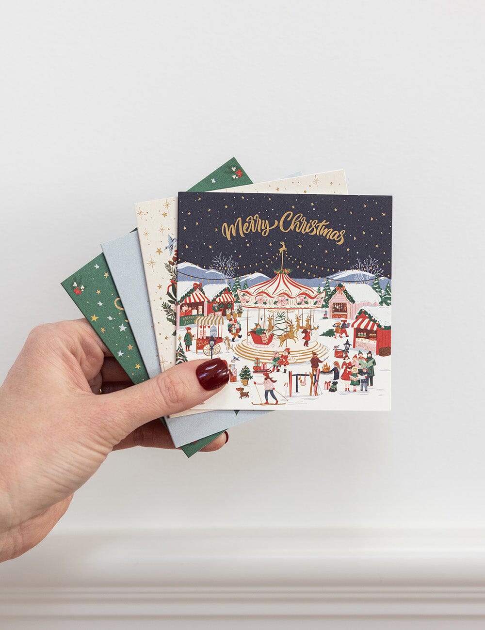 Christmas Market Square Card