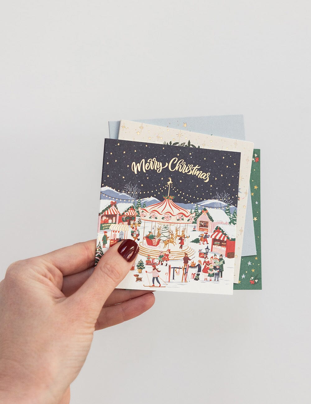 Christmas Market Square Card