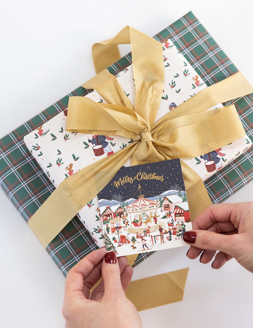 Christmas Market Square Card