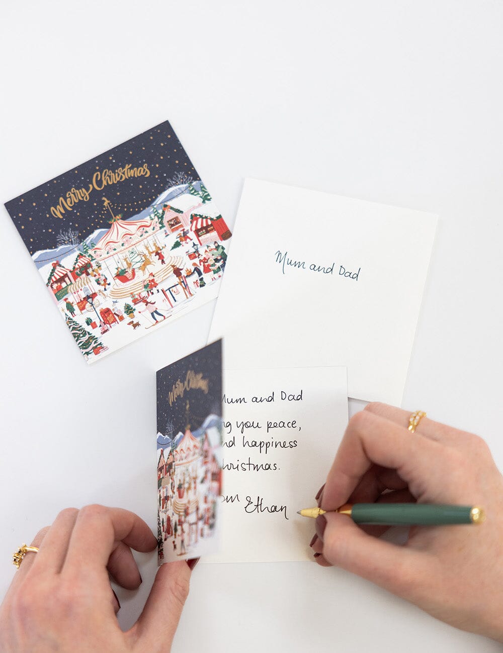 Christmas Market Square Card