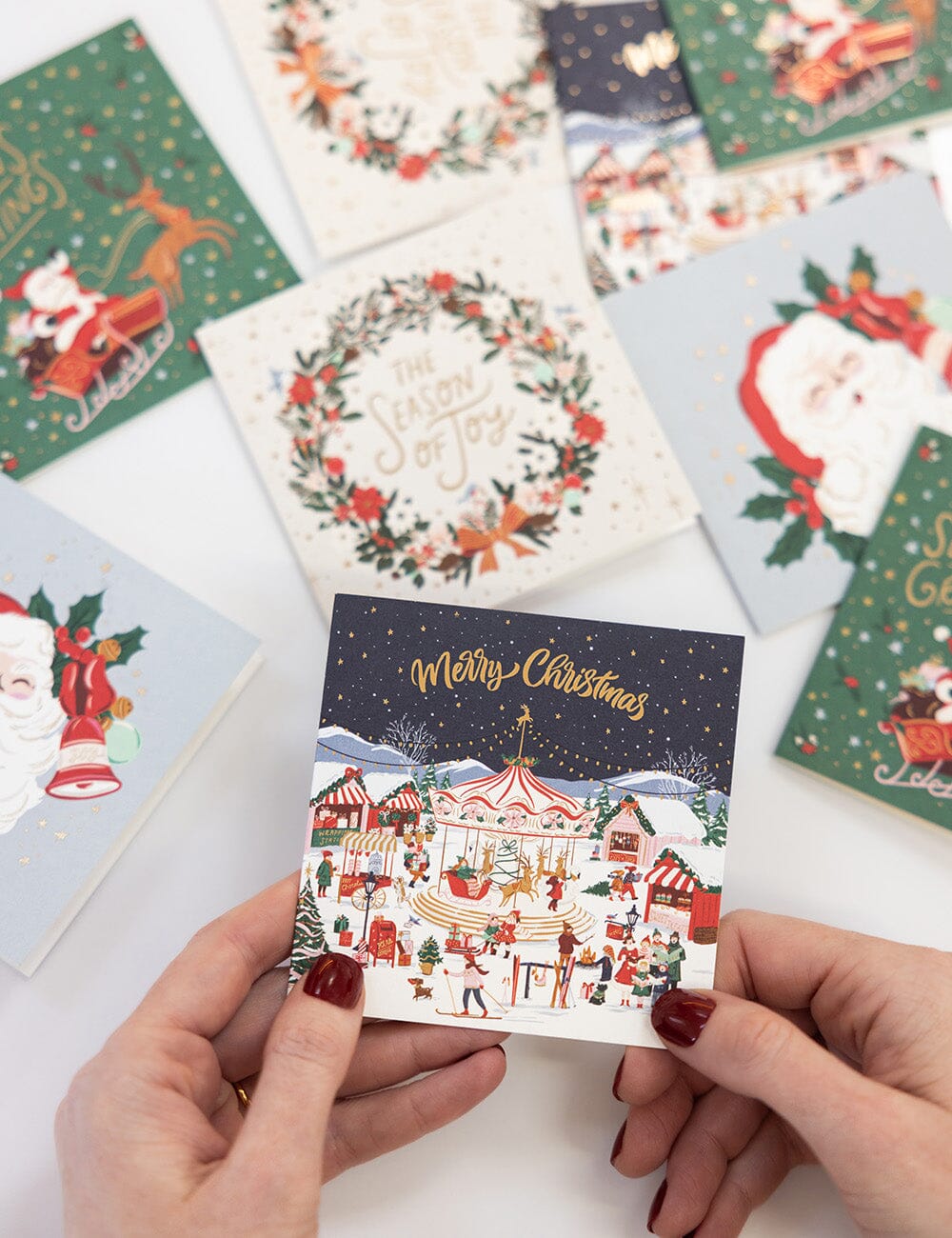 Christmas Market Square Card