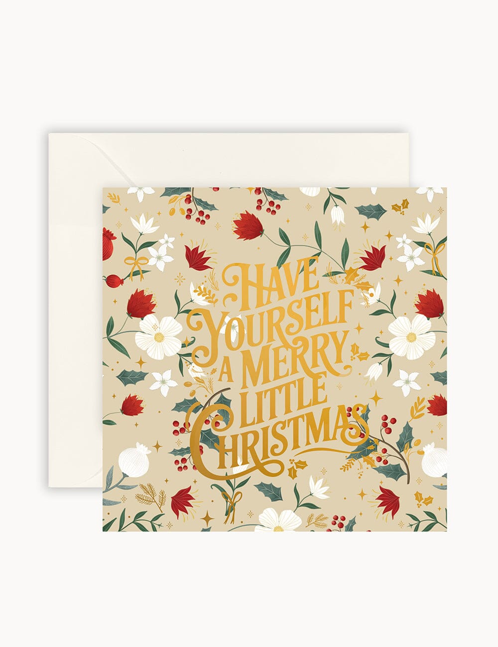"Have Yourself A Merry Little Christmas" Small Christmas Card Christmas Cards Bespoke Letterpress 