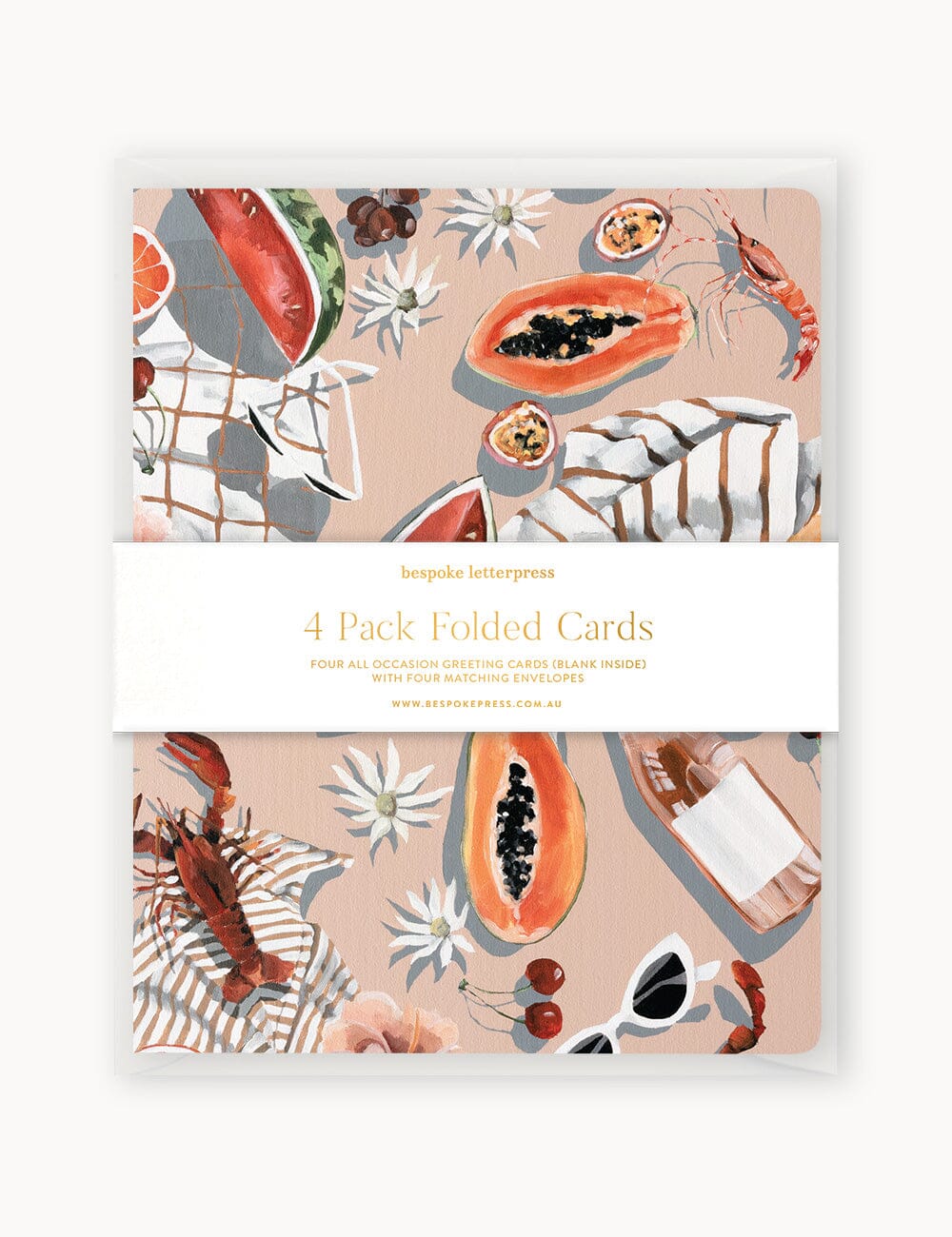 4pk Blank Cards - Summer Picnic by Whitney Spicer