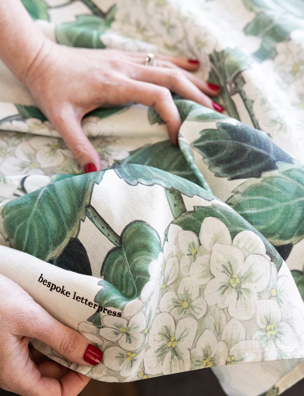 Hydrangea Linen Tablecloth