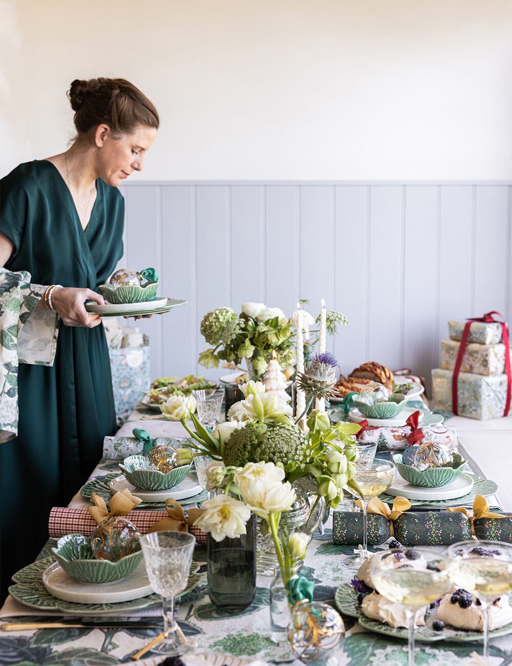 Hydrangea Linen Tablecloth