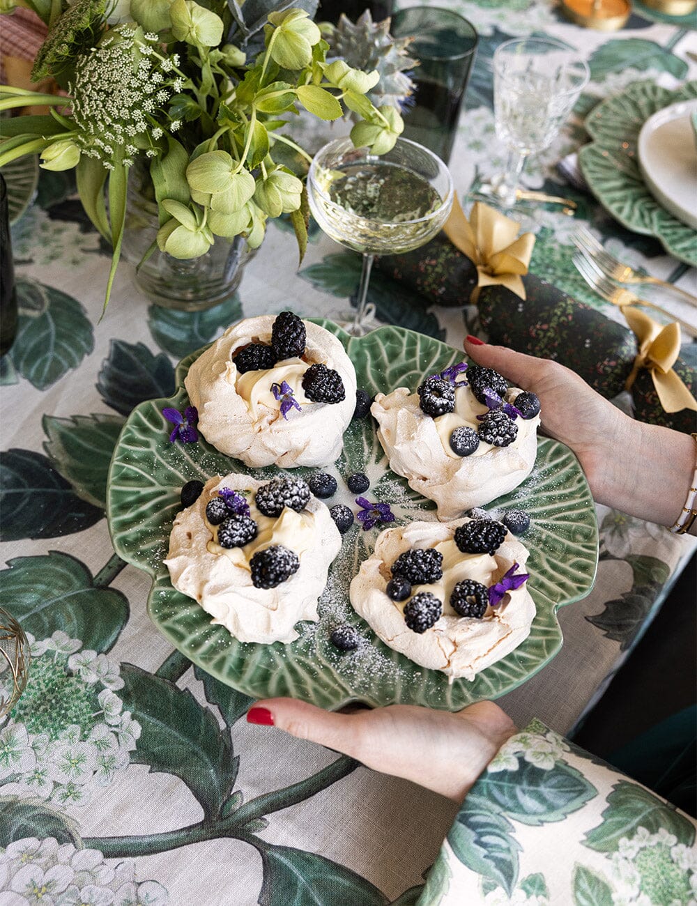 Hydrangea Linen Tablecloth