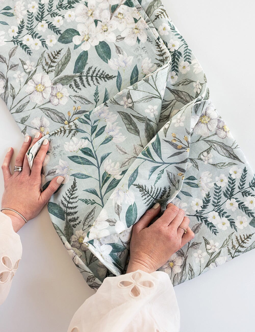 Ivory Garden Linen Tablecloth