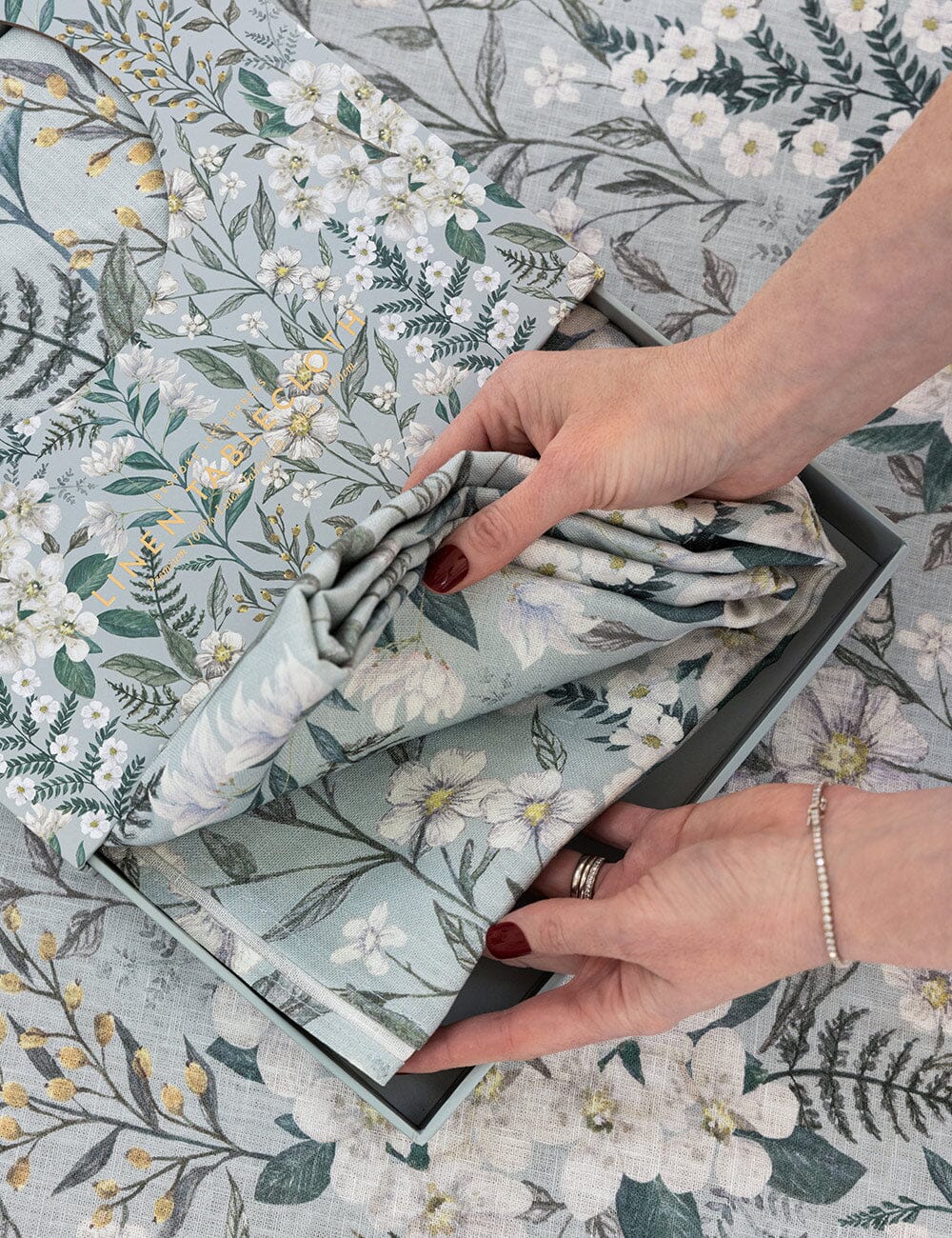 Ivory Garden Linen Tablecloth