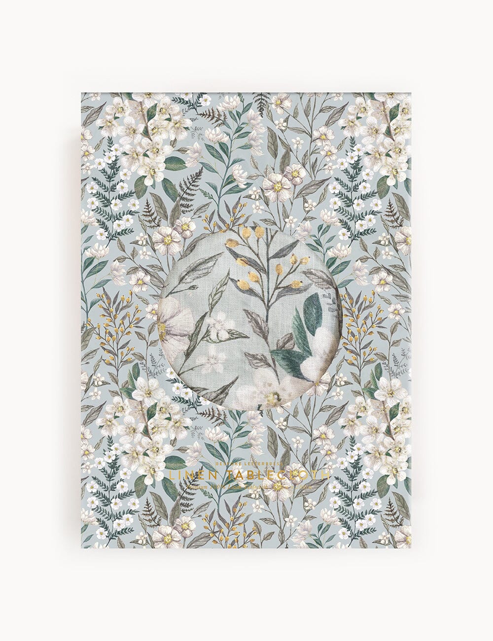 Ivory Garden Linen Tablecloth Tablecloth Bespoke Letterpress 