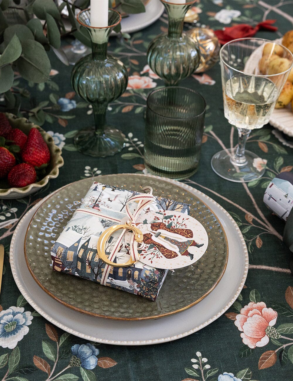 Camellia Tree Linen Tablecloth Tablecloth Bespoke Letterpress 