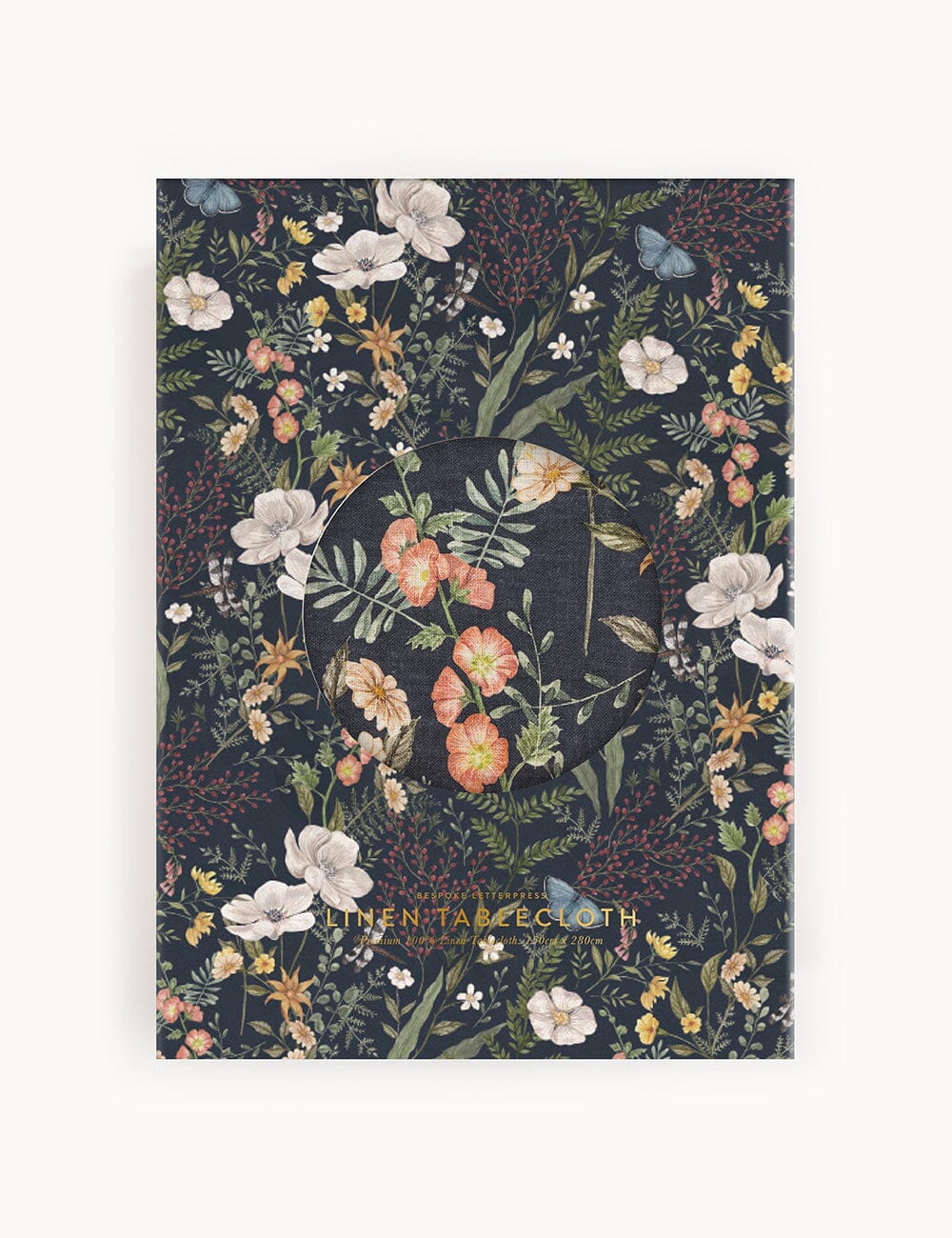Dusk In Bloom Linen Tablecloth Tablecloth Bespoke Letterpress 