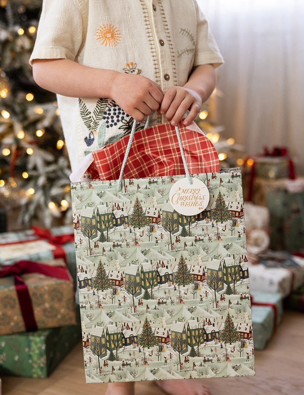 30pk Tissue Paper - Christmas Red Check