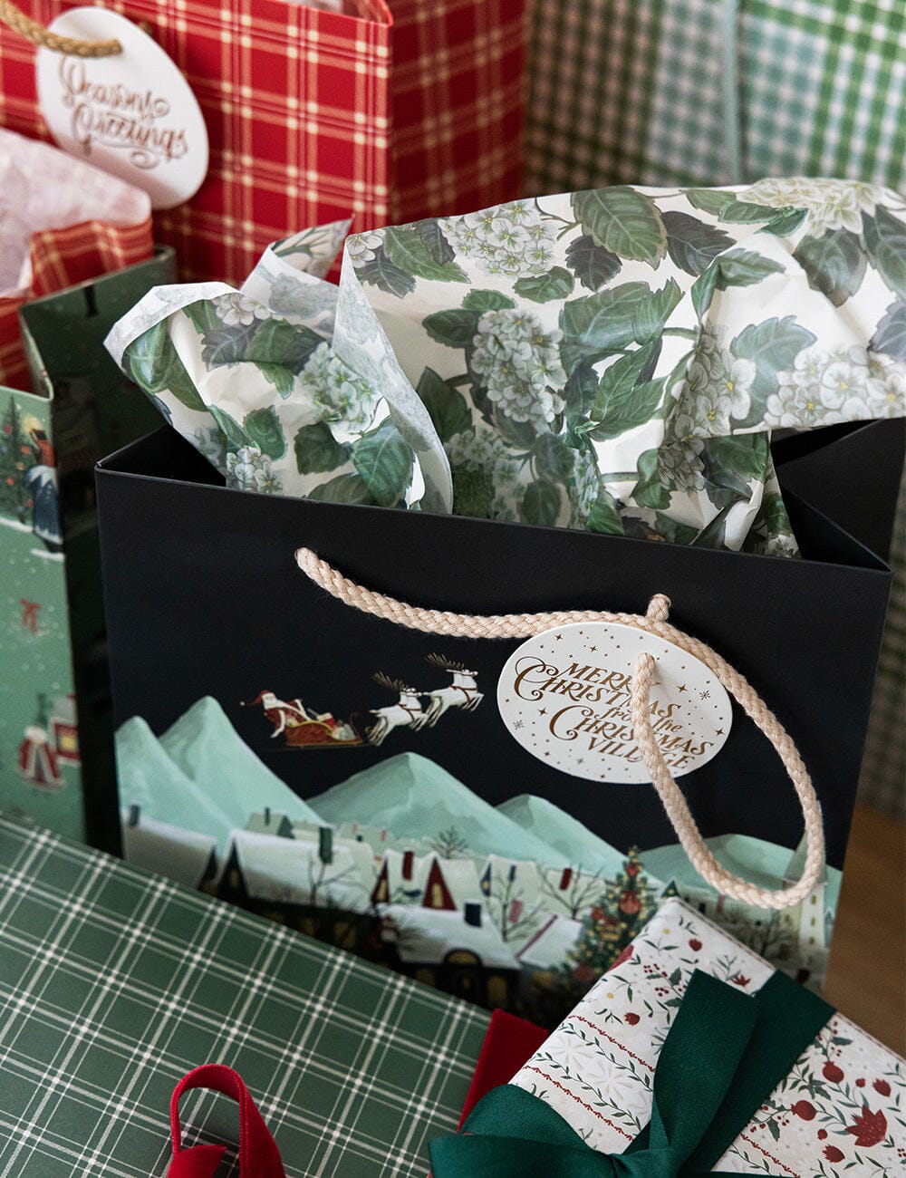 4pk Tissue Paper - Hydrangea