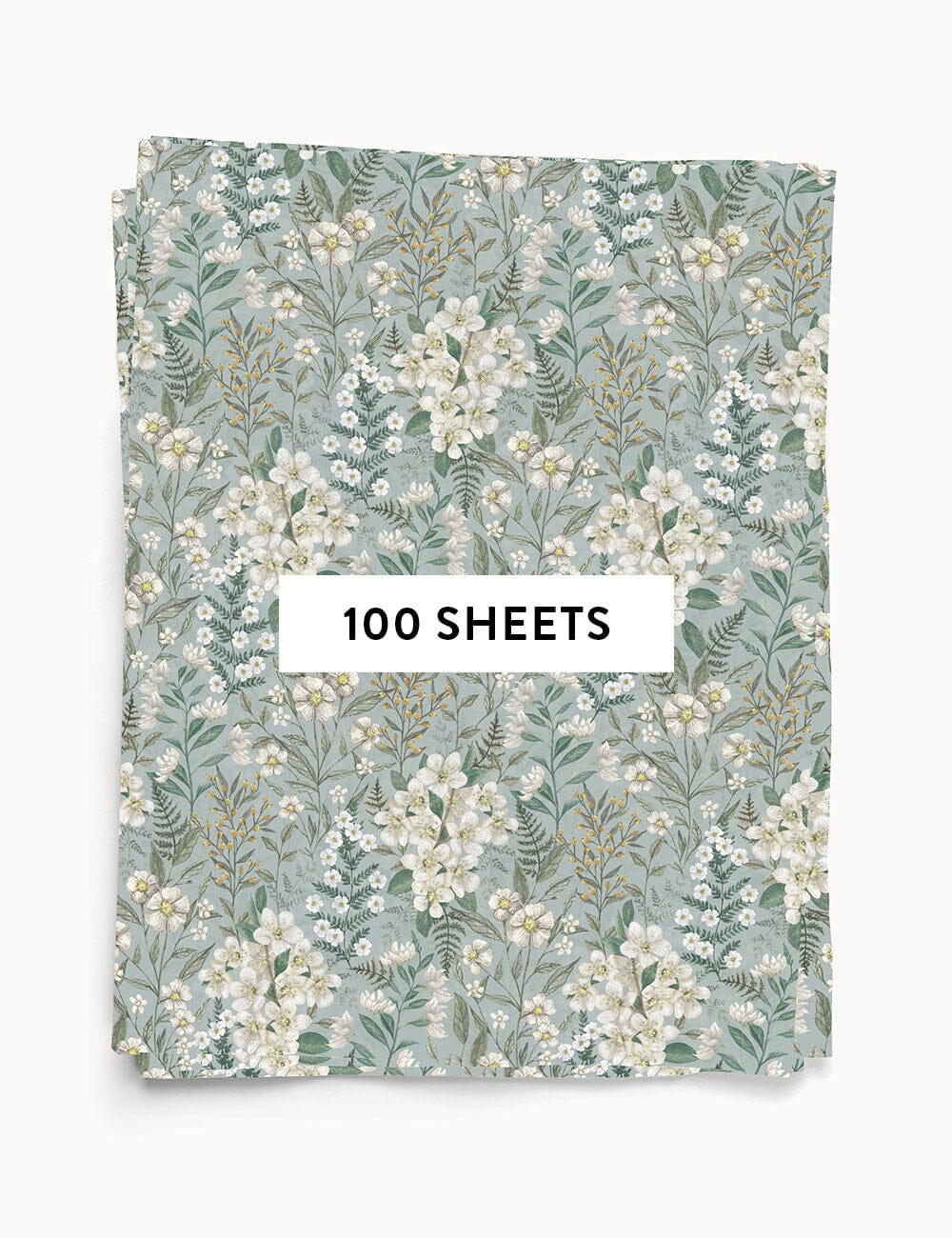 100pk Tissue Paper - Ivory Garden Tissue Paper Bespoke Letterpress 