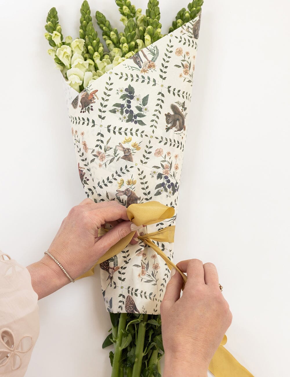 30pk Tissue Paper - Wildflower Trellis Tissue Paper Bespoke Letterpress 