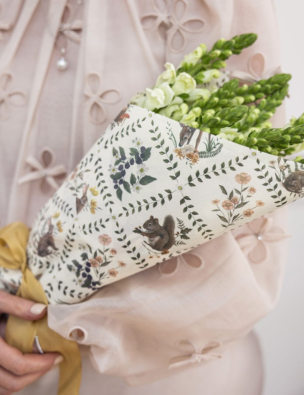 100pk Tissue Paper - Wildflower Trellis Tissue Paper Bespoke Letterpress 