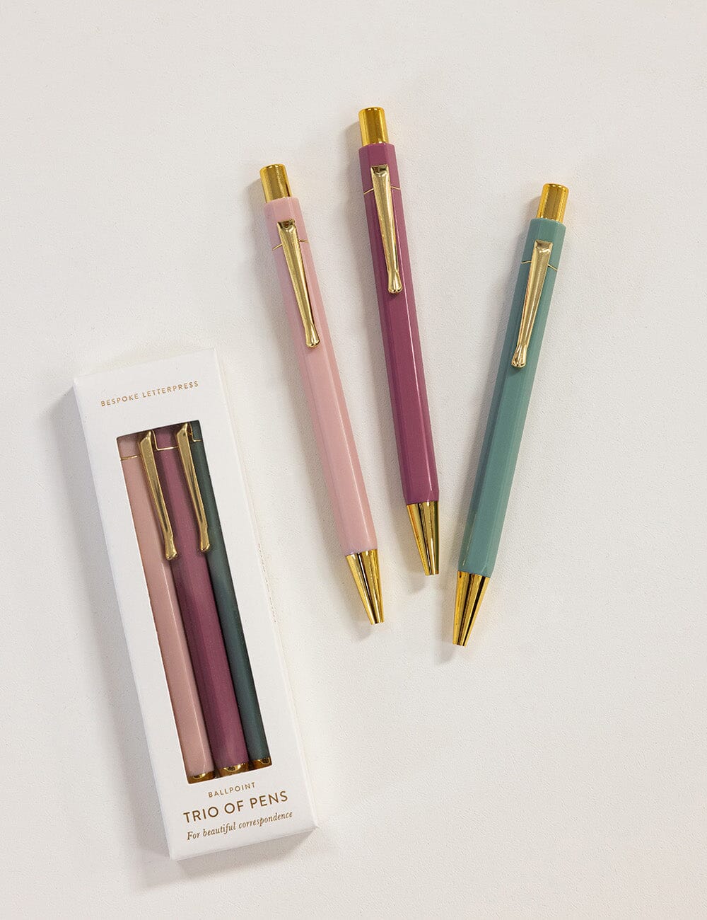 Blooms Trio of Pens (Boxed) Pens Bespoke Letterpress 