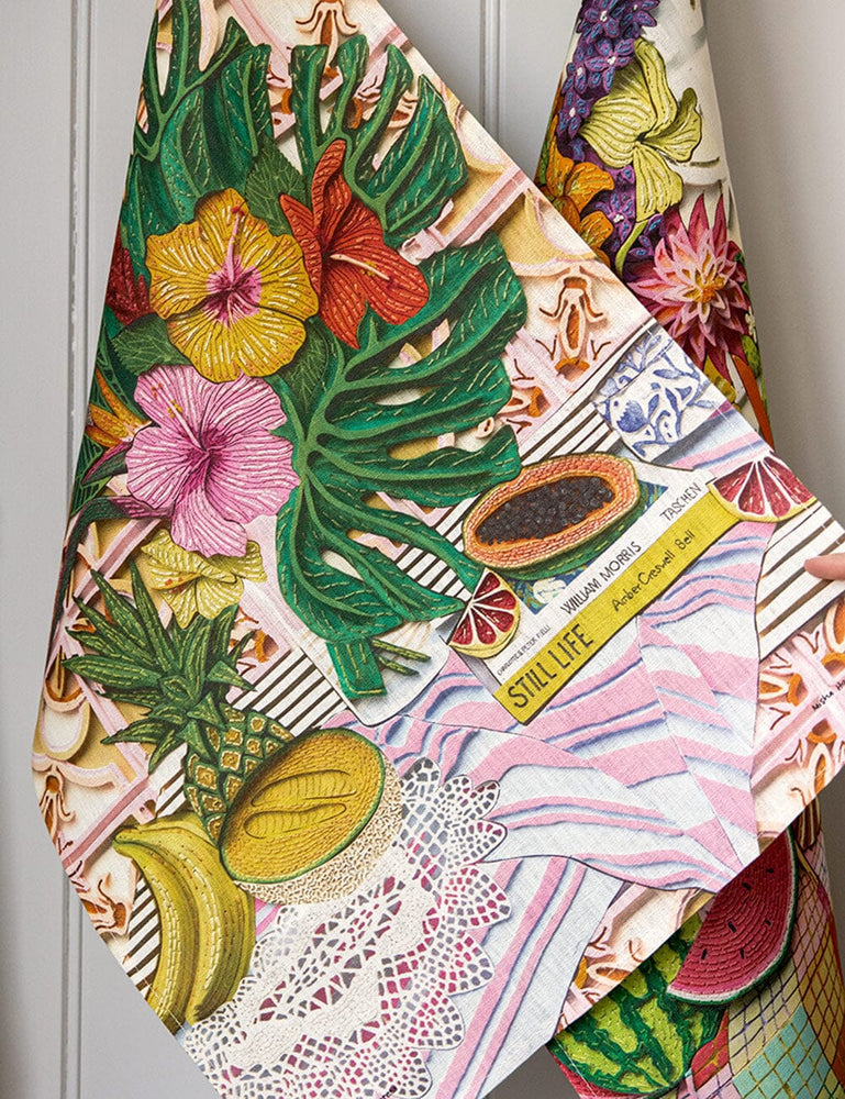 Tropical Paradise 100% Linen Tea Towel Tea Towel Bespoke Letterpress 