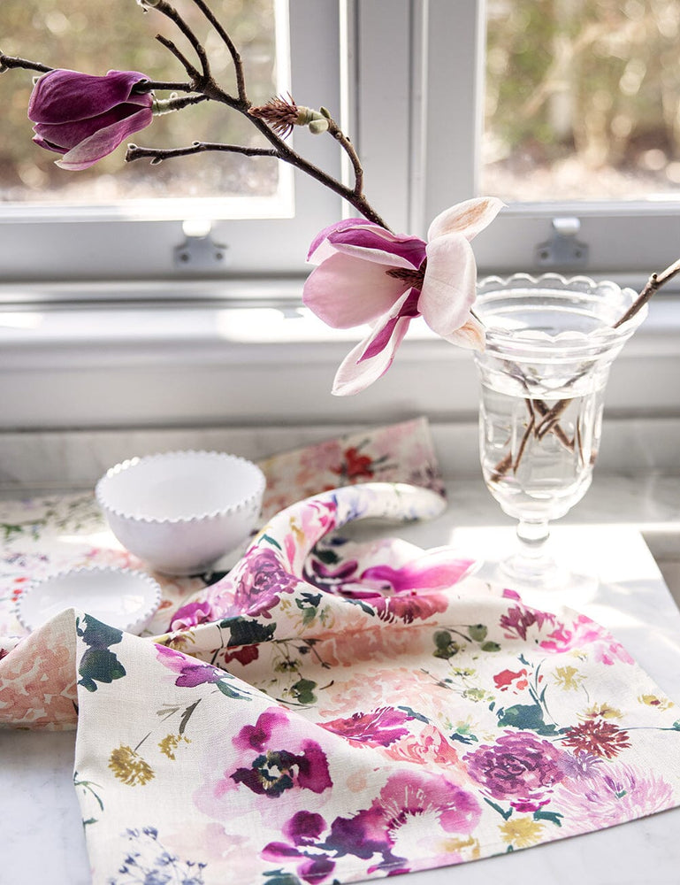 Wildflowers 100% Linen Tea Towel Tea Towel Bespoke Letterpress 