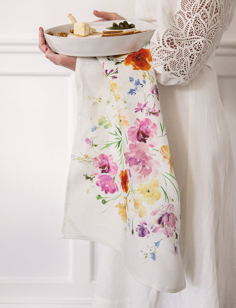 Ranunculus 100% Linen Tea Towel Tea Towel Bespoke Letterpress 