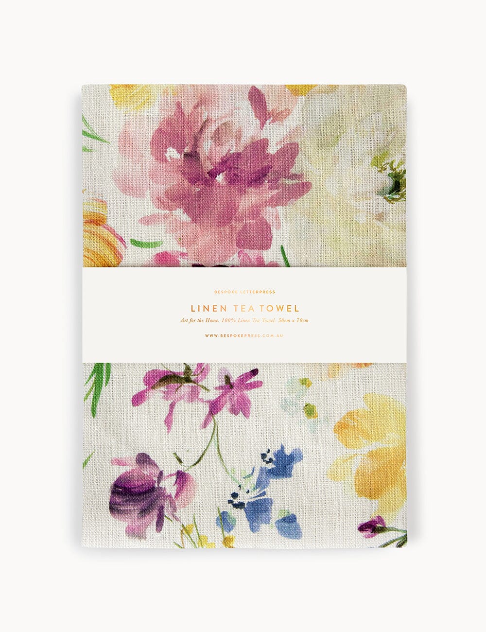 Ranunculus 100% Linen Tea Towel