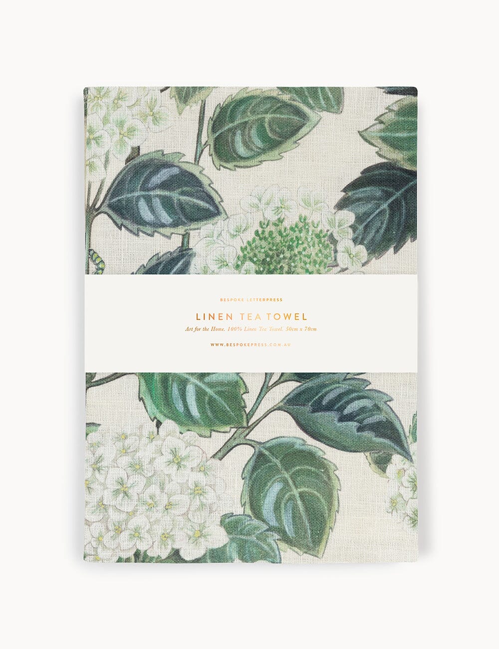 Hydrangea 100% Linen Tea Towel Tea Towel Bespoke Letterpress 