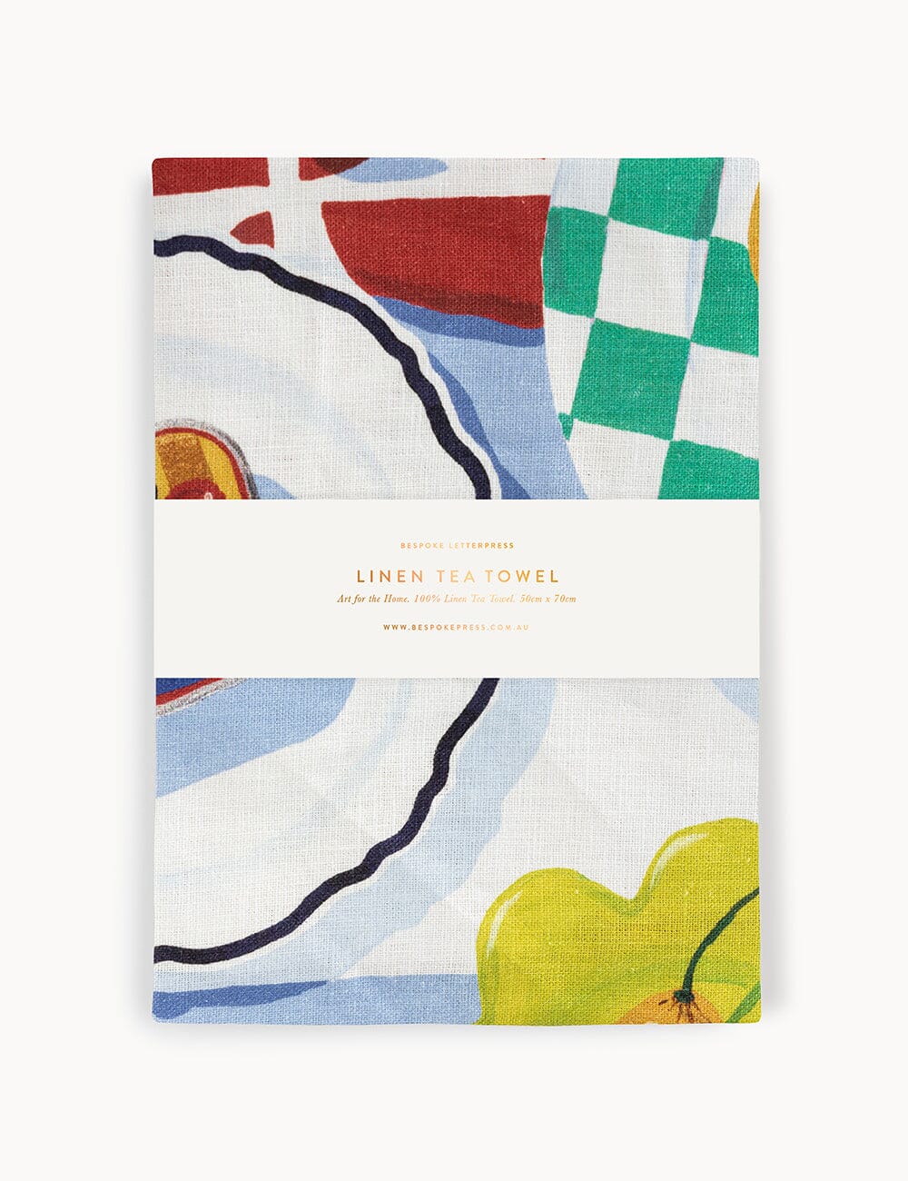 By the Sea 100% Linen Tea Towel