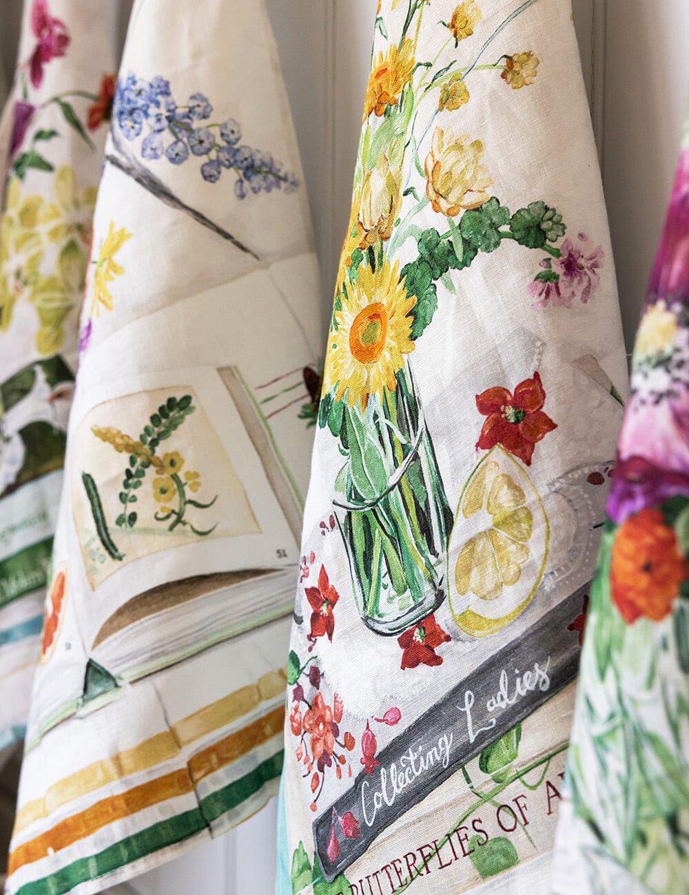 Native Wildflowers 100% Linen Tea Towel Tea Towel Bespoke Letterpress 