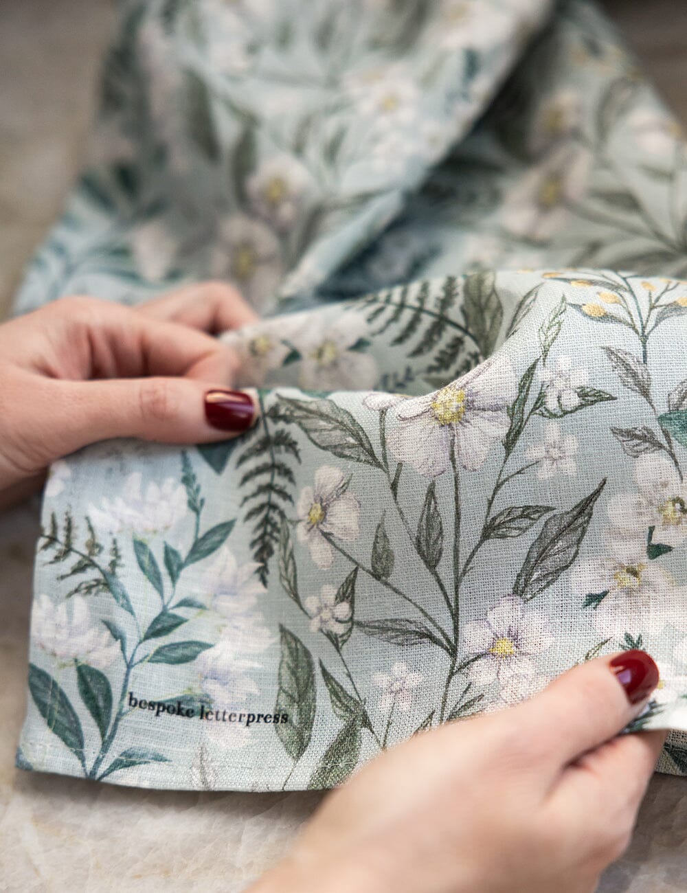 Ivory Garden 100% Linen Tea Towel
