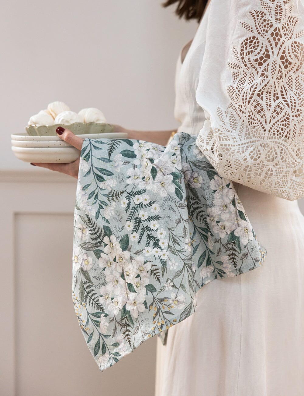Ivory Garden 100% Linen Tea Towel