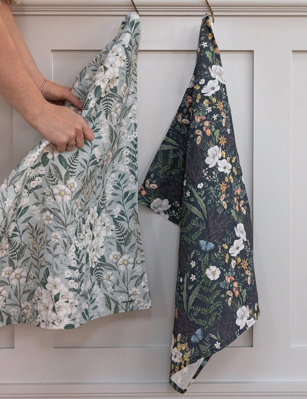 Dusk In Bloom 100% Linen Tea Towel