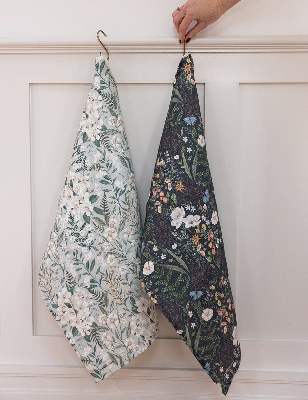 Dusk In Bloom 100% Linen Tea Towel