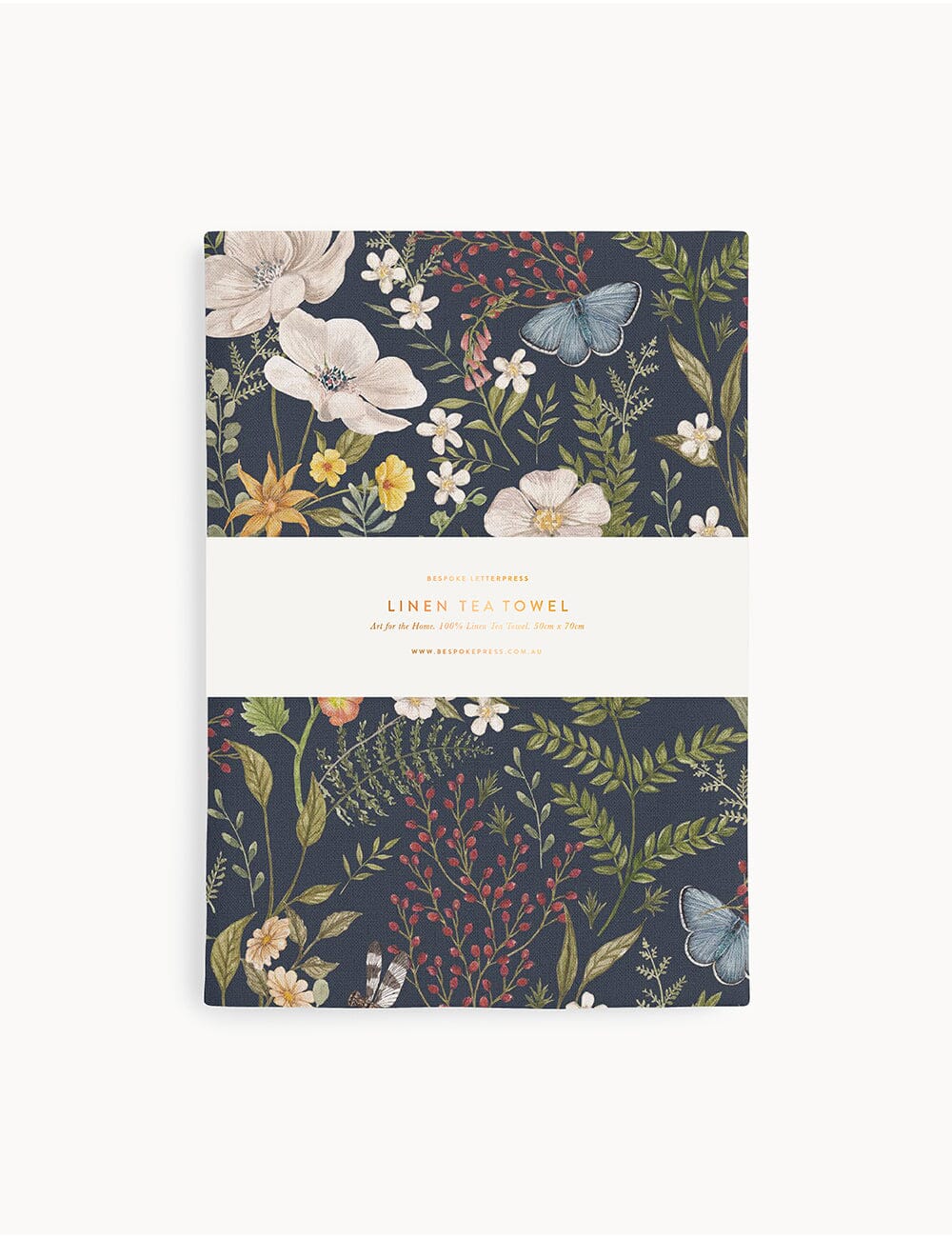 Dusk In Bloom 100% Linen Tea Towel
