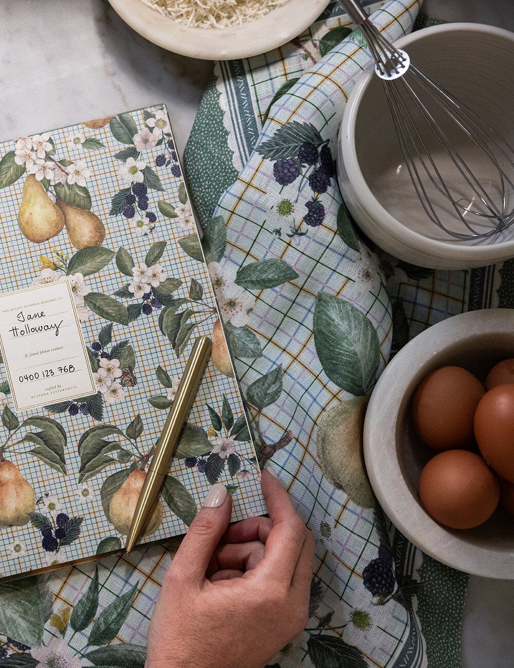 Pears 100% Linen Tea Towel