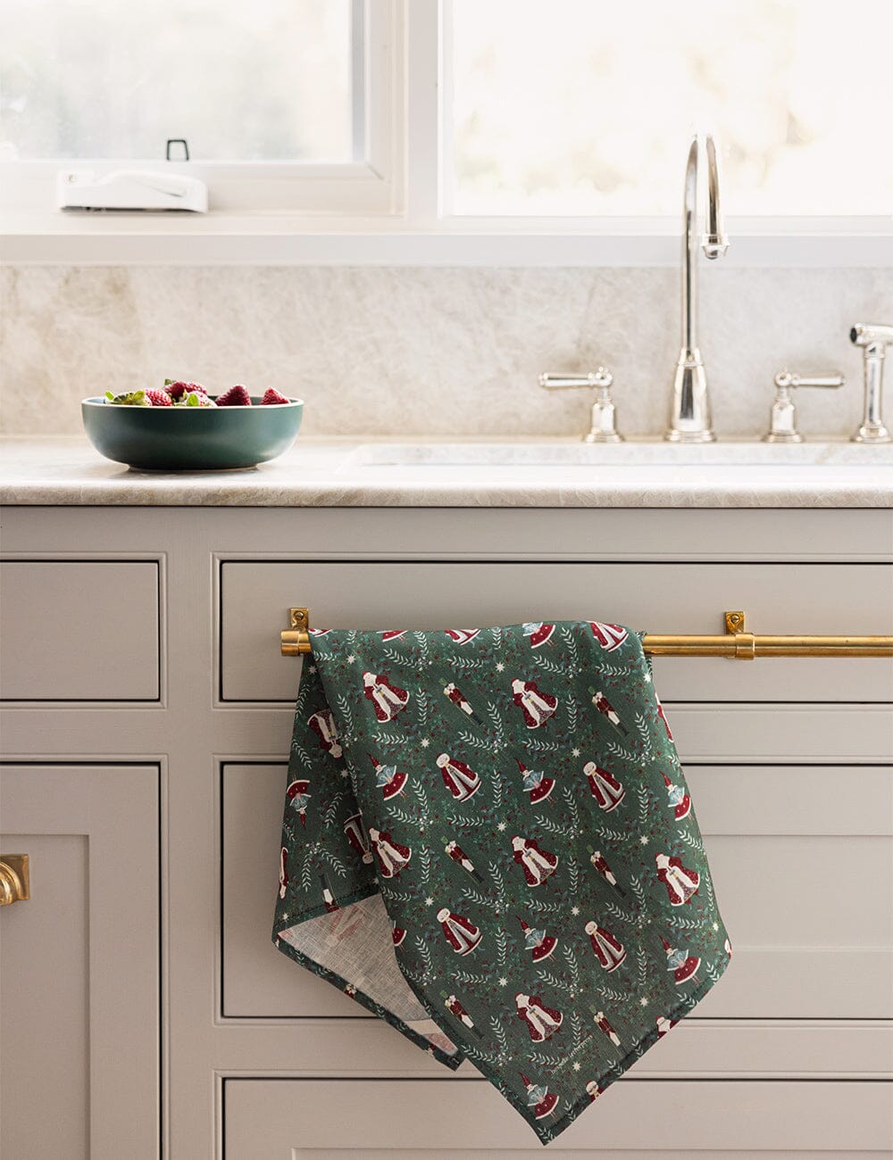 Mr & Mrs Claus 100% Linen Tea Towel