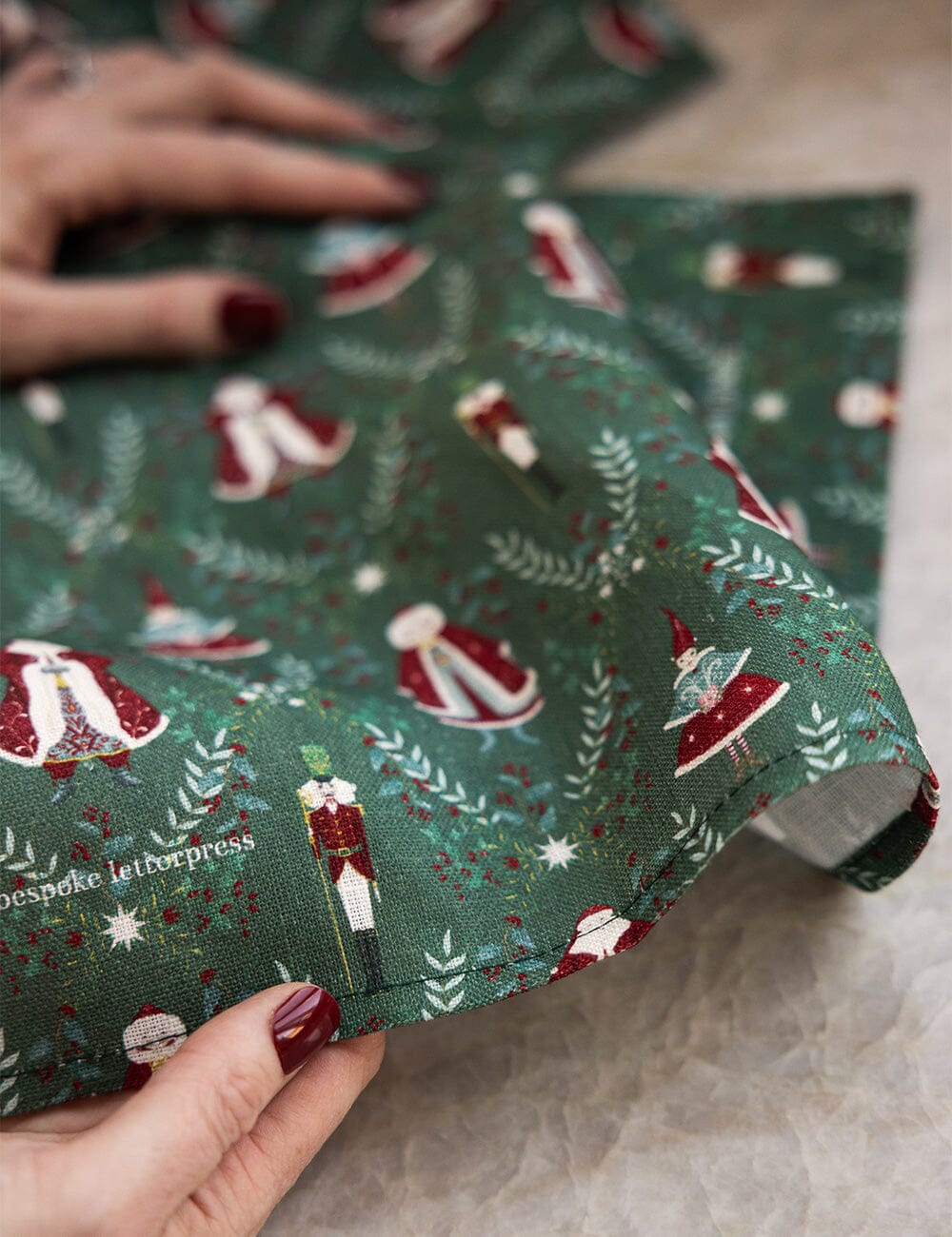 Mr & Mrs Claus 100% Linen Tea Towel