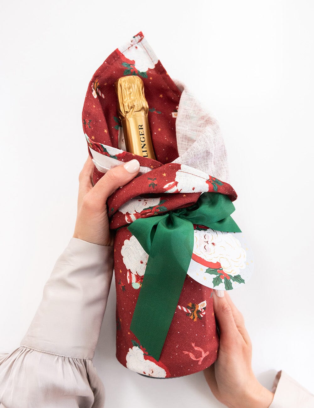 Jingle Bells 100% Linen Tea Towel