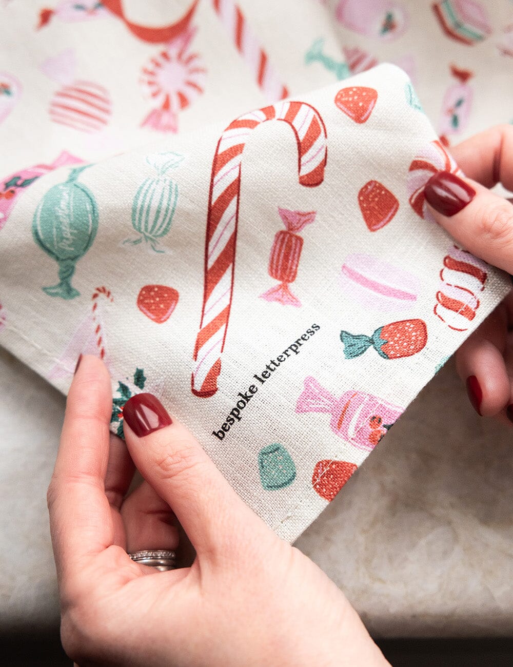 Christmas Treats 100% Linen Tea Towel