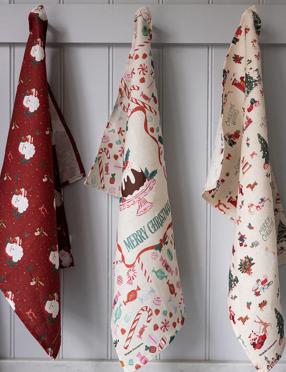 Christmas Treats 100% Linen Tea Towel
