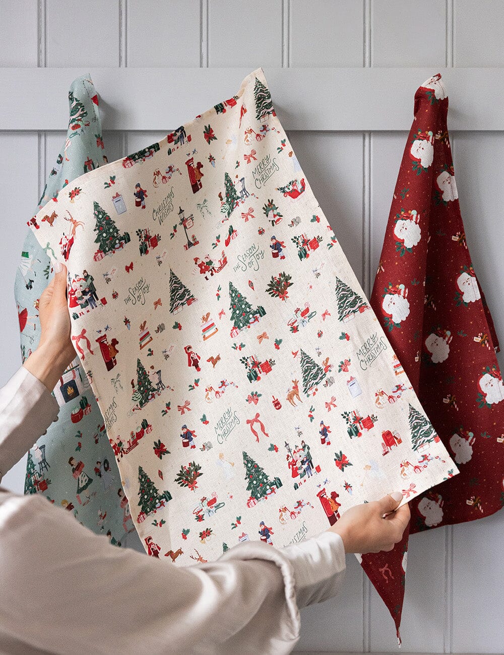 Season of Joy 100% Linen Tea Towel