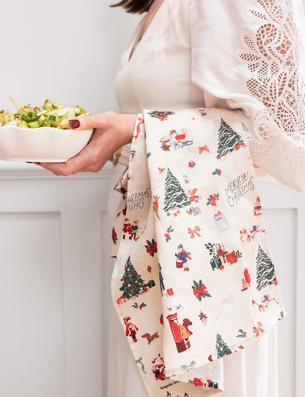 Season of Joy 100% Linen Tea Towel