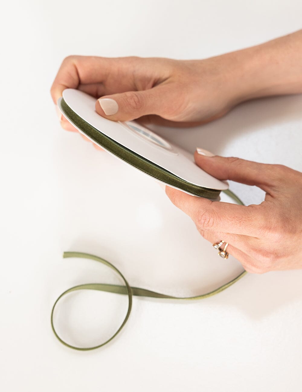 Olive Green Velvet Ribbon 6mm 10 Meters