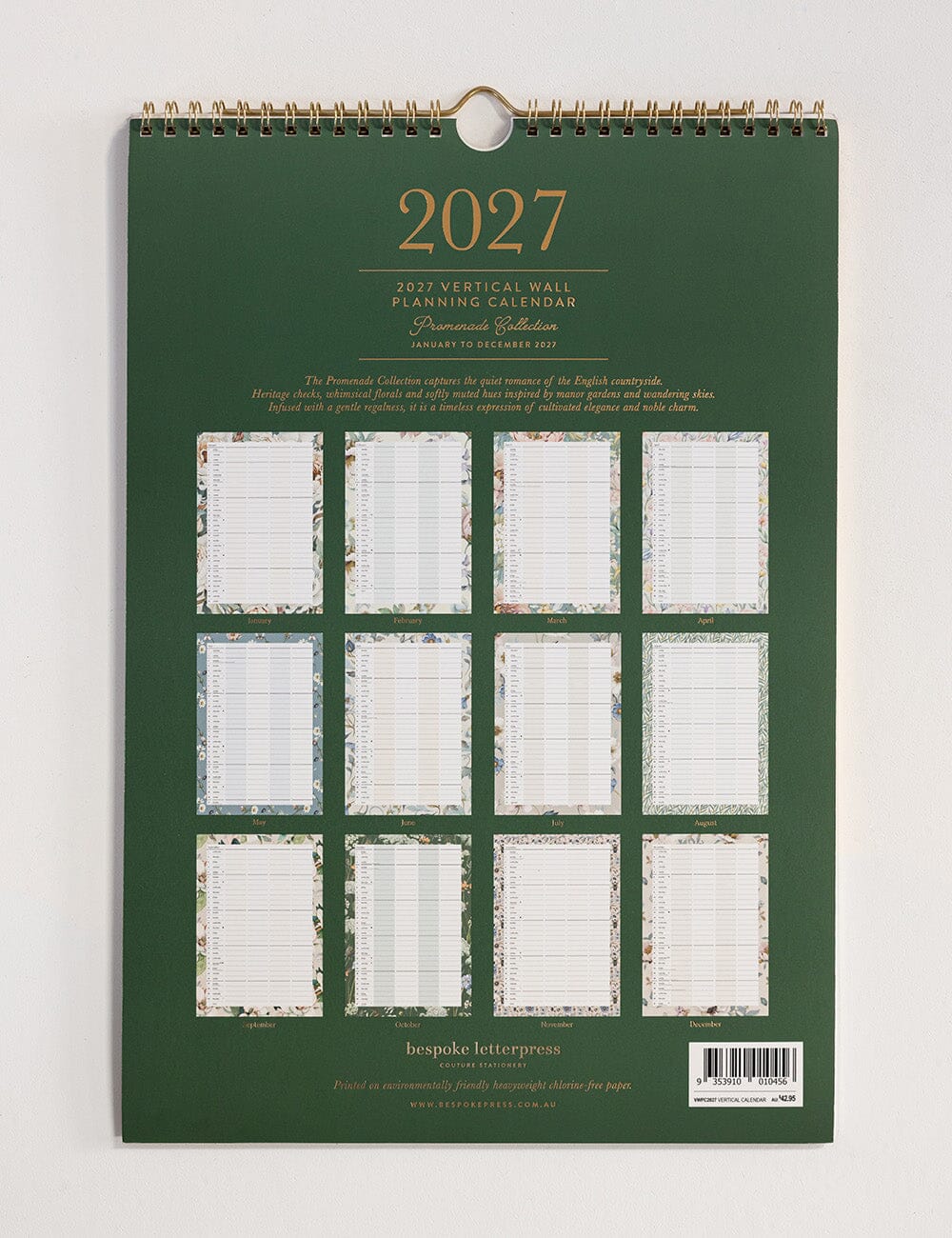 2027 Vertical Wall Planning Calendar