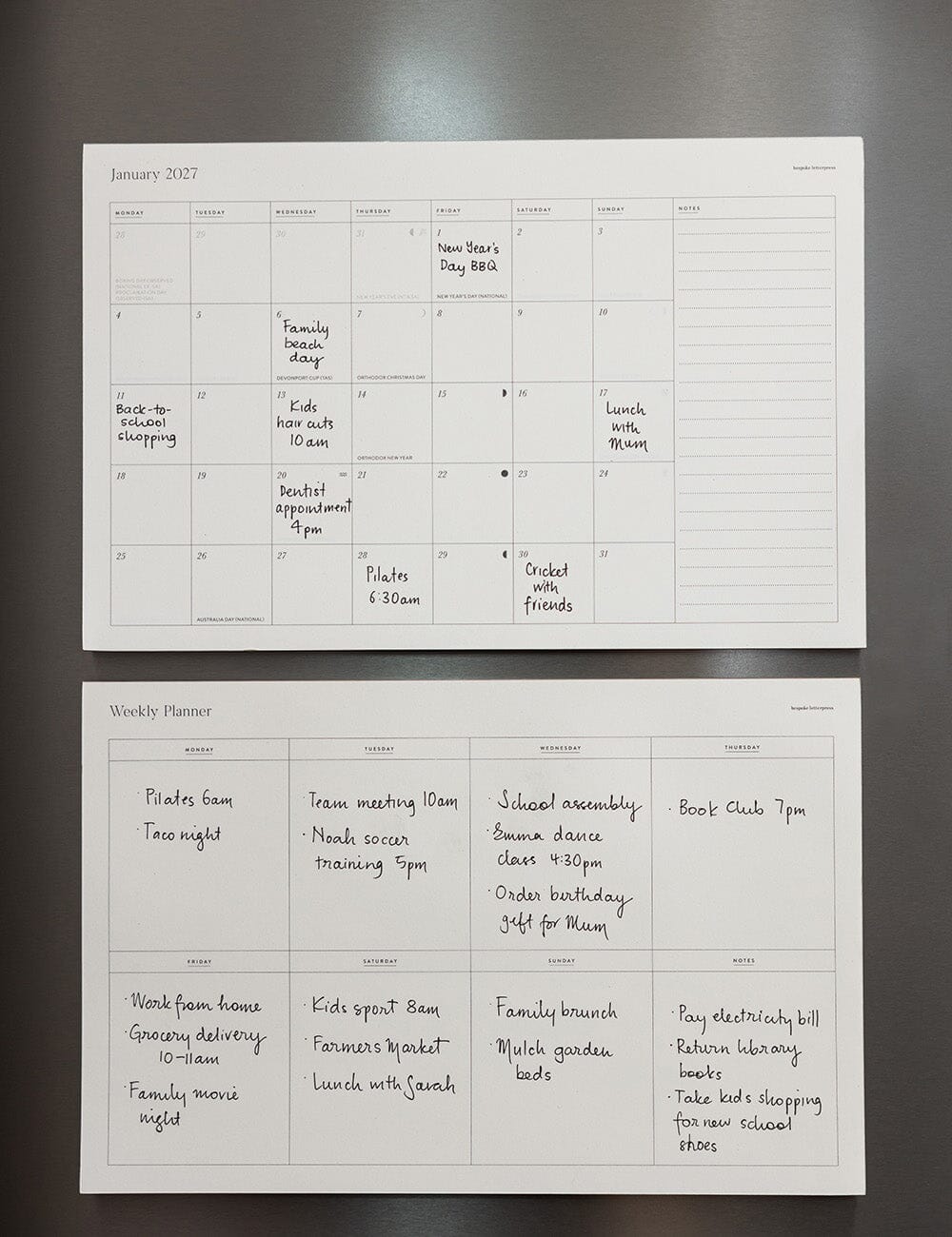 Weekly Fridge Planner