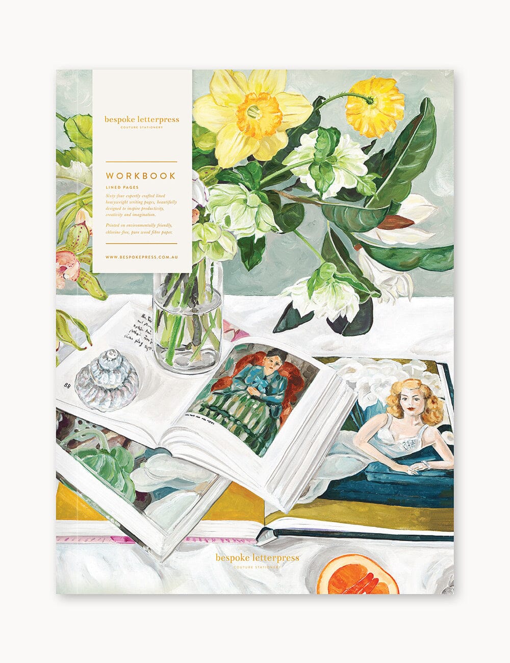 August Blooms Workbook Workbook Bespoke Letterpress 