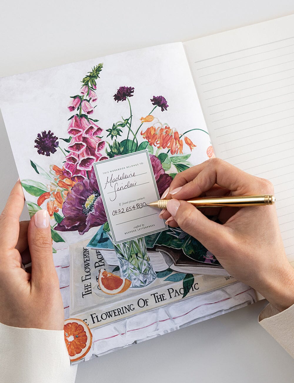 Poppies & Foxglove Workbook Workbook Bespoke Letterpress 