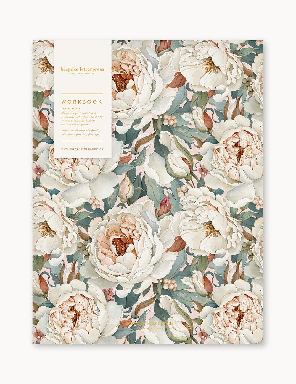 Heritage Roses Workbook Workbook Bespoke Letterpress 