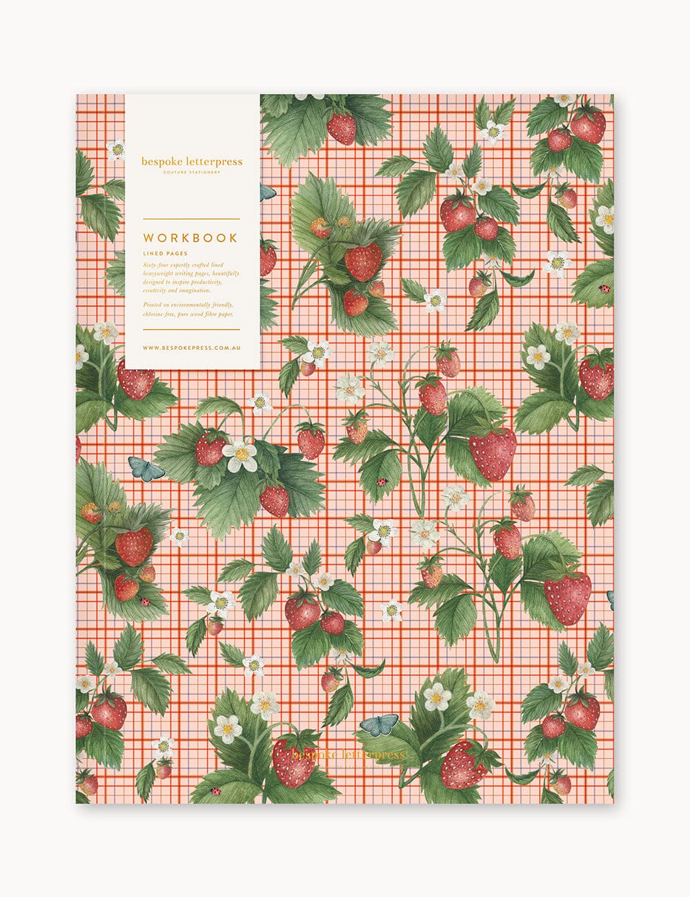 Strawberries Workbook Workbook Bespoke Letterpress 