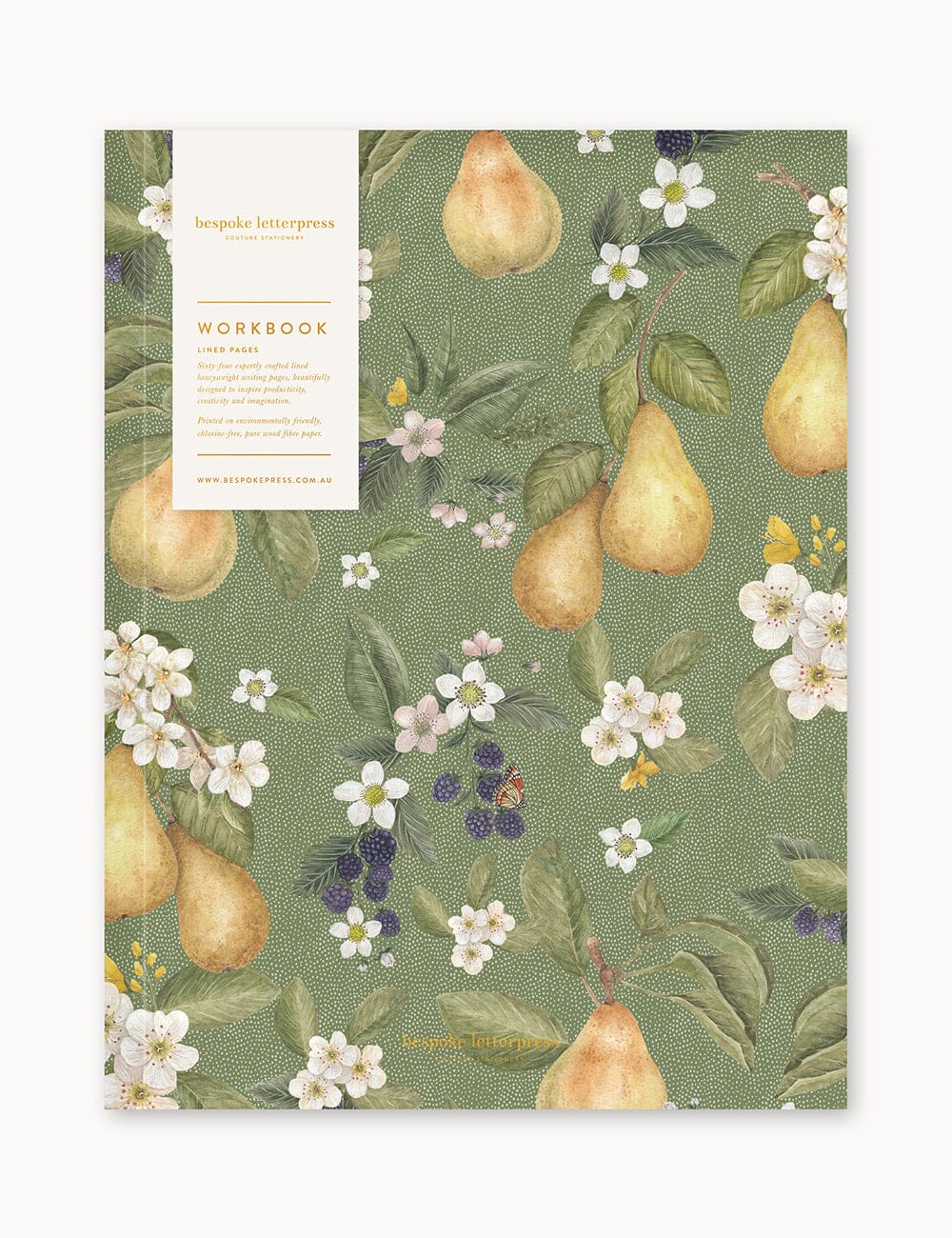 Pears Workbook Workbook Bespoke Letterpress 